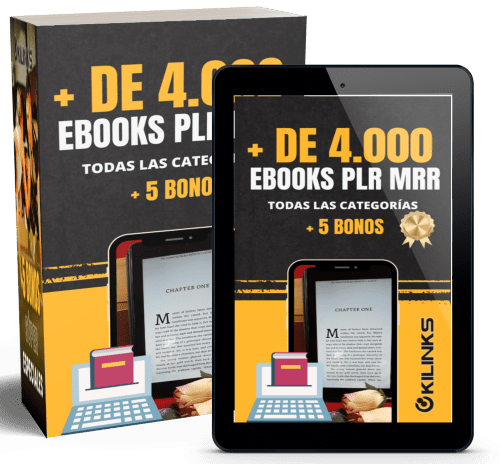 Portada + de 4.000 Ebooks PLR MRR